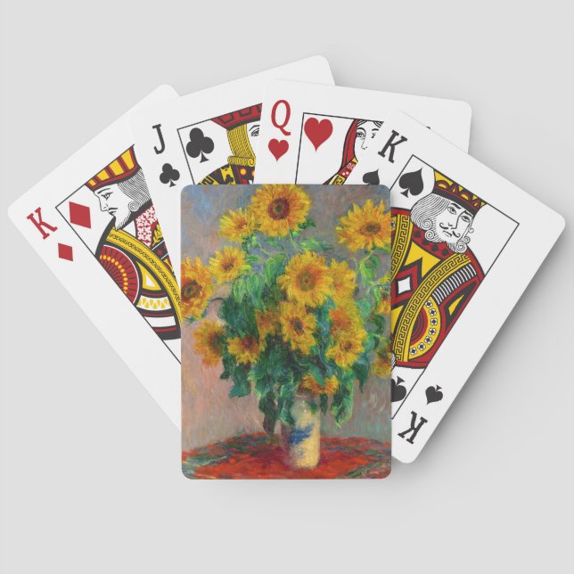 Monet Sunflowers Playing Cards (Back)
