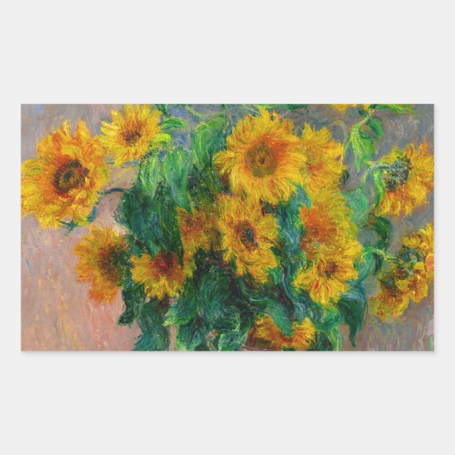 Monet Sunflowers Sticker (Front)