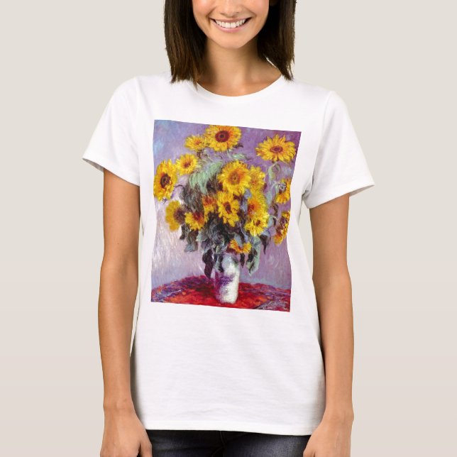 Monet Sunflowers T-Shirt (Front)