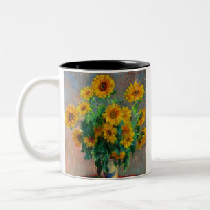 Monet Sunflowers Two-Tone Coffee Mug