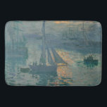 Monet Sunrise Marine Impressionism Painting Bath Mat<br><div class="desc">Claude Monet's painting Sunrise (Marine) is a famous painting by French impressionist Claude Monet painted in 1872. Sunrise (Marine) was painted en plein air,  or "outdoors" and showcases his informal and spontaneous brushstrokes.</div>