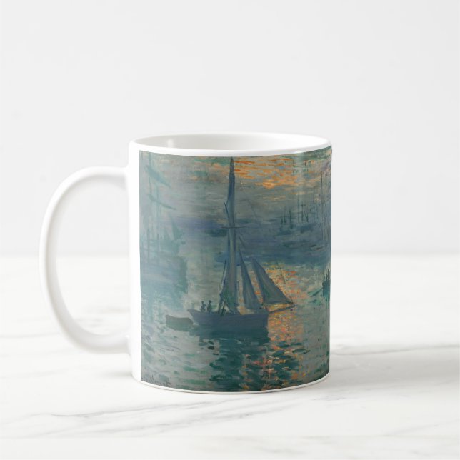 Monet Sunrise Marine Impressionism Painting Coffee Mug (Left)