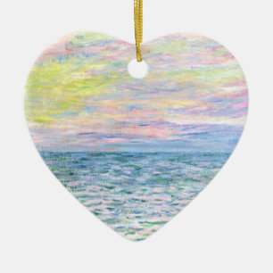Monet - Sunset at Pourville, fine art Ceramic Ornament