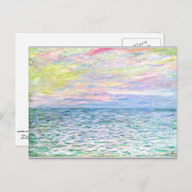 Monet - Sunset at Pourville,  Postcard (Front/Back)
