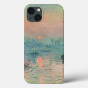 Monet Sunset on the Seine Fine Art Impressionism  iPhone 13 Case