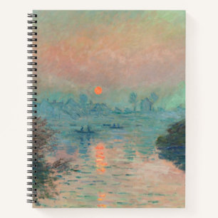 Monet Sunset on the Seine Fine Art Impressionism  Notebook