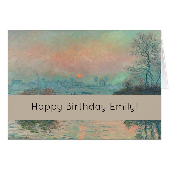 Monet Sunset Seine Beaux-Art Impressionnisme (Devant horizontal)