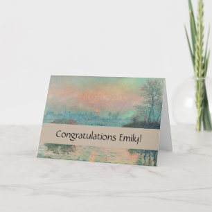 Monet Sunset Seine Fine Art Impressionism  Card
