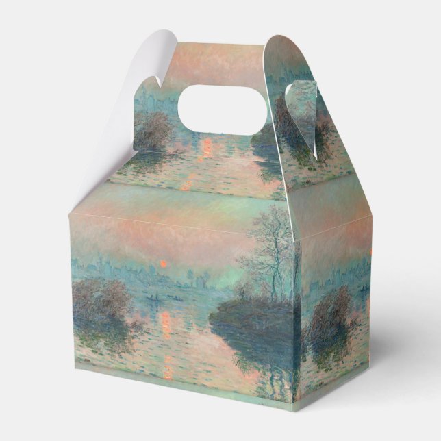 Monet Sunset Seine Fine Art Impressionism  Favor Box (Front Side)