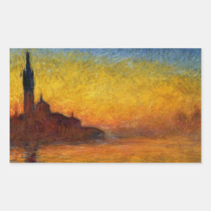 Monet Sunset Venice Colourful Impressionism Art Sticker