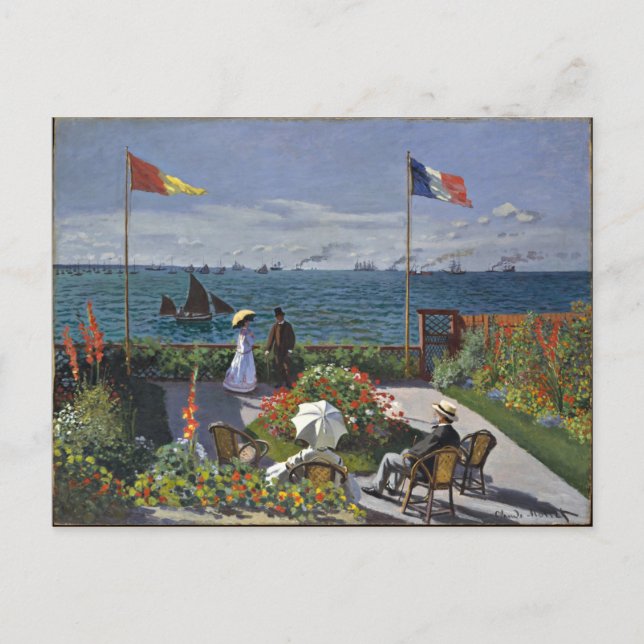 Monet - Terrace at Sainte Adresse Postcard (Front)