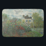 Monet The Artist Garden French Old Art Bath Mat<br><div class="desc">Bath mat with Claude Monet's The Artist's Garden in Argenteuil,  1873. Old famous French painting with a house and flowers in an impressionist style. CCO license,  public domain art.</div>