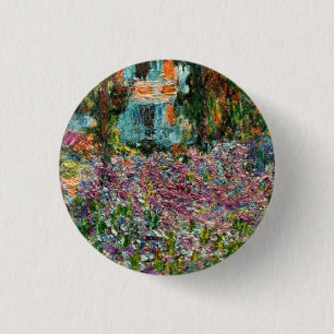 Monet The Artist’s Garden at Giverny 1 Inch Round Button