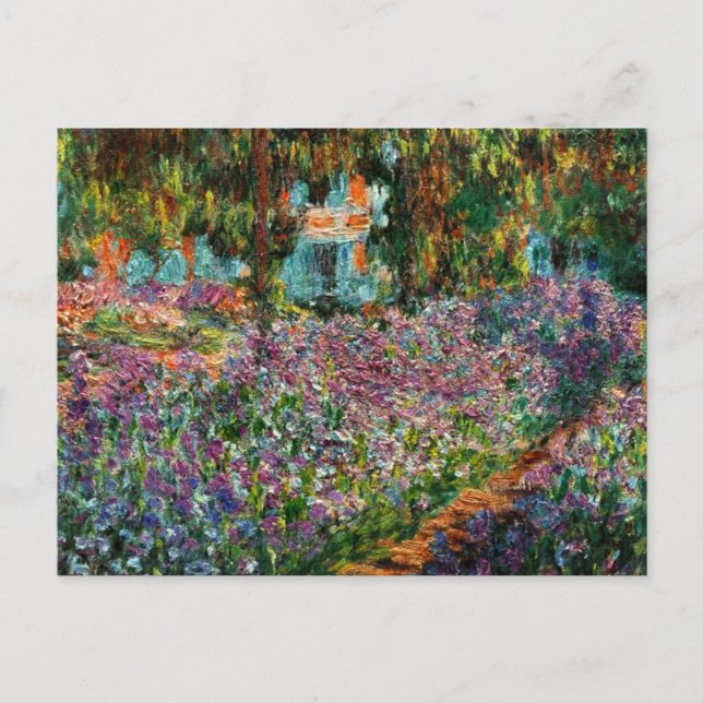 Monet The Artist’s Garden at Giverny Announcement Postcard (Front)
