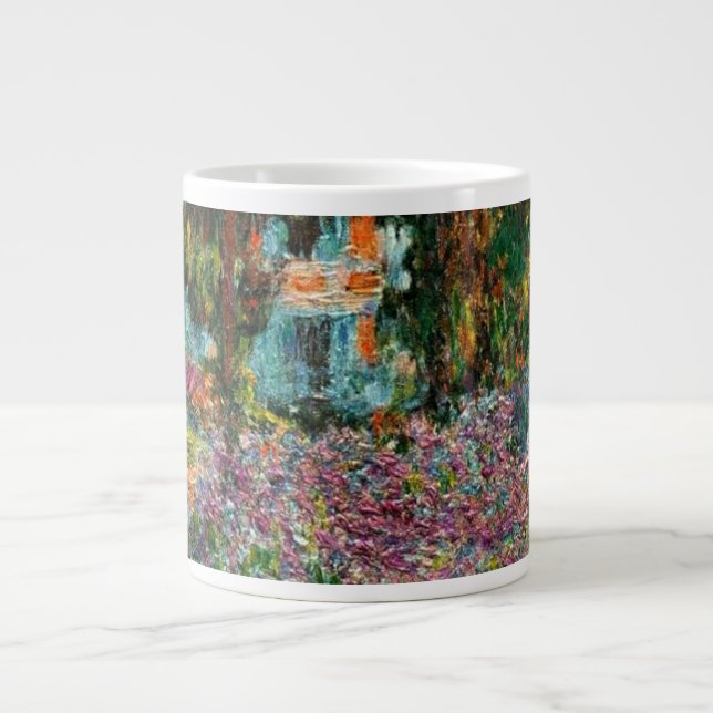 Monet The Artist’s Garden at Giverny  Large Coffee Mug (Front)