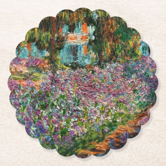 Monet The Artist’s Garden at Giverny  Paper Coaster (Front)