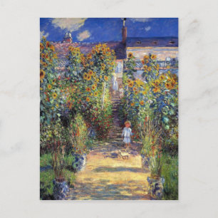 Monet, "The Artist's Garden at Vétheuil" Postcard