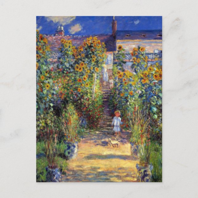 Monet, The Artist's Garden at Vetheuil Postcard (Front)
