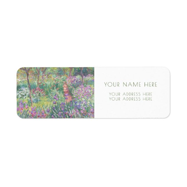 MONET "THE ARTIST'S GARDEN" RETURN ADDRESS LABEL (Front)