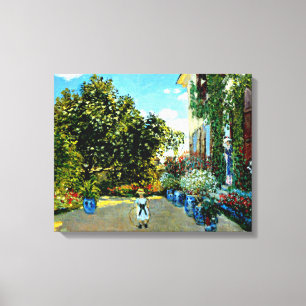 Monet - The Artist's House at Argenteuil Canvas Print