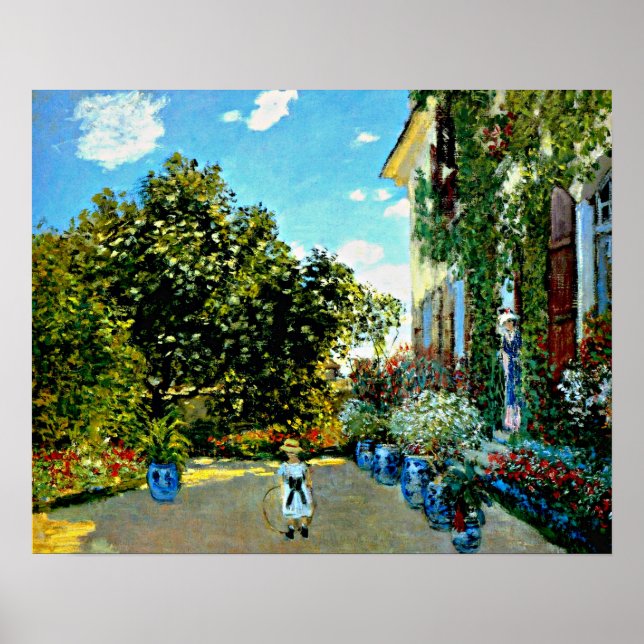 Monet - The Artist's House at Argenteuil Poster (Front)