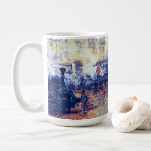 Monet - The Bridge of Europe, Saint Lazare Station Coffee Mug