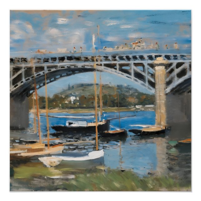 Monet - The Bridge over the Seine Poster (Front)