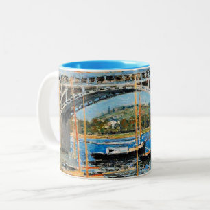 Monet - The Bridge over the Seine, Two-Tone Coffee Mug