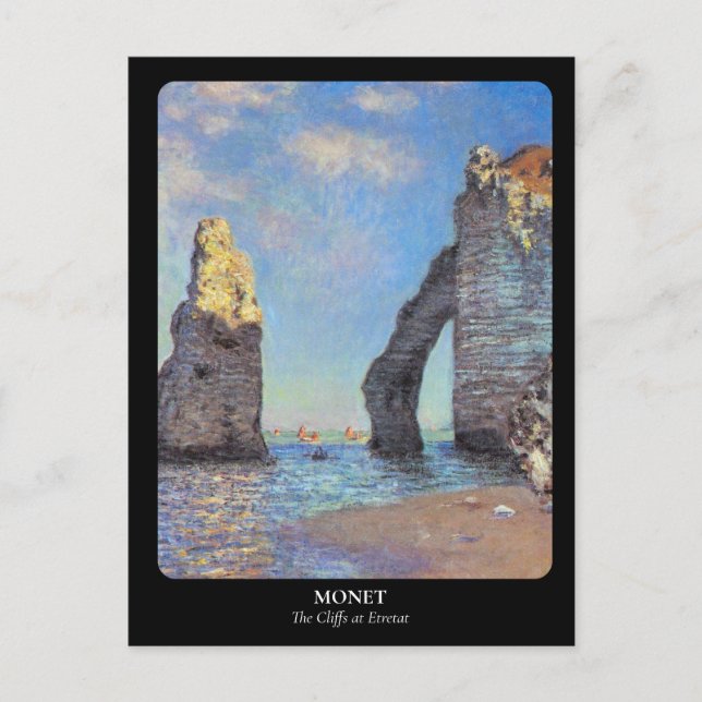 MONET / The Cliffs at Etretat Postcard (Front)