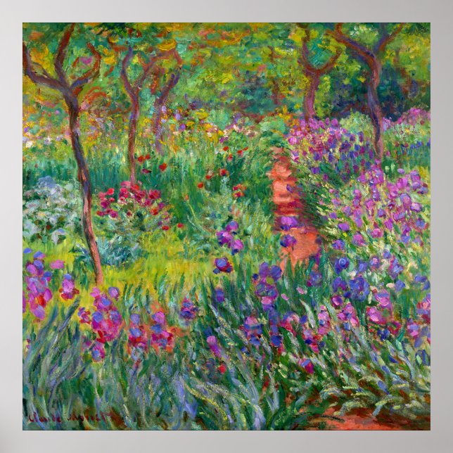 Monet “The Iris Garden at Giverny” Poster (Front)