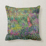Monet “The Iris Garden at Giverny” Throw Pillow<br><div class="desc">Monet was a founder of French Impressionist painting, of which “The Iris Garden at Giverny” (painted between 1899 and 1900) is a beautiful example. It’s a celebration of colour, light and movement. When Monet purchased the Giverny estate, he redesigned the flower garden already planted on its grounds. His preference for...</div>