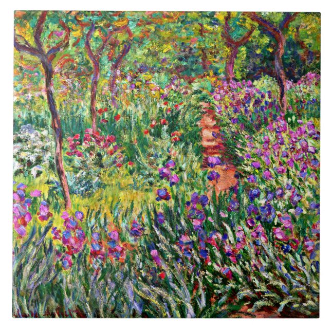 Monet - The Iris Garden at Giverny Tile (Front)