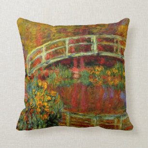 Monet - The Japanese Bridge Throw Pillow