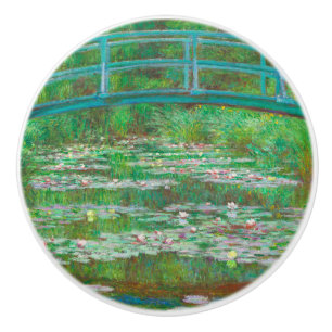 Monet The Japanese Footbridge Ceramic Knob