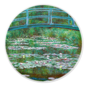 Monet The Japanese Footbridge Fine Art Ceramic Knob