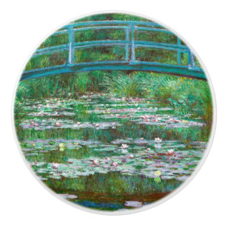 Monet The Japanese Footbridge Fine Art Ceramic Knob