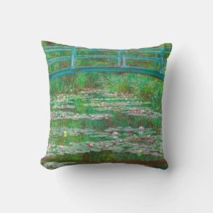 Monet The Japanese Footbridge Throw Pillow