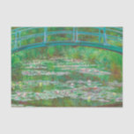 Monet The Japanese Footbridge Tissue Paper<br><div class="desc">Wrap gifts with Impressionist beauty! This tissue paper features Claude Monet’s The Japanese Footbridge (1899), a luminous painting from his water garden in Giverny. The arched bridge floats above shimmering reflections in green, pink, and blue, reimagined here as a repeating pattern that glows with painterly charm. As gift wrap, Monet’s...</div>