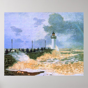 Monet - The Jetty at Le Havre, Poster