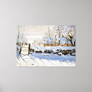 Monet - The Magpie, famous painting, Canvas Print