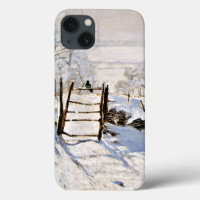 Monet: The Magpie, famous painting,