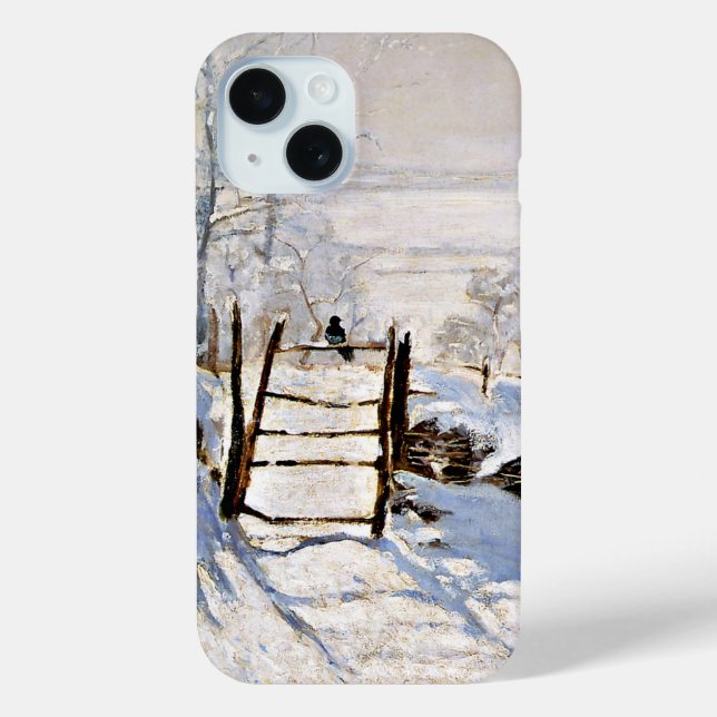 Monet, The Magpie, famous painting, Case-Mate iPhone Case (Back)
