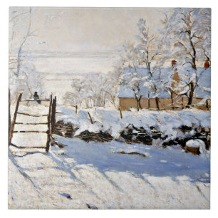 Monet - The Magpie, famous painting, Tile
