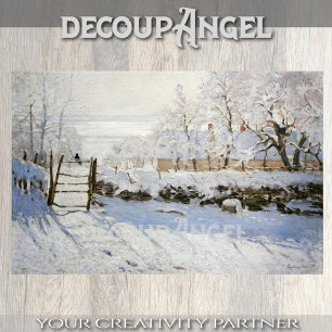 Monet- The Magpie (Winter Scene) Decoupage Tissue Paper
