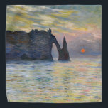 Monet - The Manneport, Cliff at Etretat, Sunset Bandana<br><div class="desc">The Manneport,  Cliff at Etretat,  Sunset / Etretat,  soleil couchant - Claude Monet in 1883</div>