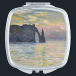 Monet - The Manneport, Cliff at Etretat, Sunset Compact Mirror<br><div class="desc">The Manneport,  Cliff at Etretat,  Sunset / Etretat,  soleil couchant - Claude Monet in 1883</div>