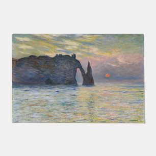 Monet - The Manneport, Cliff at Etretat, Sunset Doormat