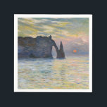 Monet - The Manneport, Cliff at Etretat, Sunset Napkin<br><div class="desc">The Manneport,  Cliff at Etretat,  Sunset / Etretat,  soleil couchant - Claude Monet in 1883</div>