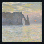 Monet - The Manneport, Cliff at Etretat, Sunset Stone Coaster<br><div class="desc">The Manneport,  Cliff at Etretat,  Sunset / Etretat,  soleil couchant - Claude Monet,  1883</div>