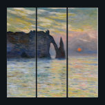Monet - The Manneport, Cliff at Etretat, Sunset Triptych<br><div class="desc">The Manneport,  Cliff at Etretat,  Sunset / Etretat,  soleil couchant - Claude Monet,  1883</div>